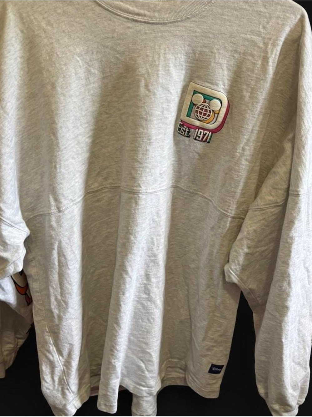 WDW Disney heather grey retro looking Spirit Jersey size XL